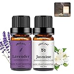 yethious Jasmine Lavender Essential Oil Set Organic Pure for Jasmine Essential Oil for Diffuser & Aromatherapy Lavender Oil Set