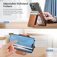 Vista 3 de nuoku Cartera magnética para teléfono compatible con cartera Magsafe, tarjetero magnético para iPhone 15/14/13/12, no compatible con 13/12 mini