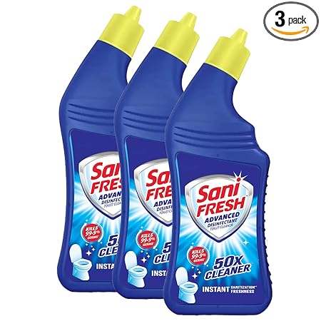 Sanifresh Toilet Cleaner, 1L (pack of 3) | Advanced Thicker Formula | Removes Toughest Stains | Provides Long Lasting freshness