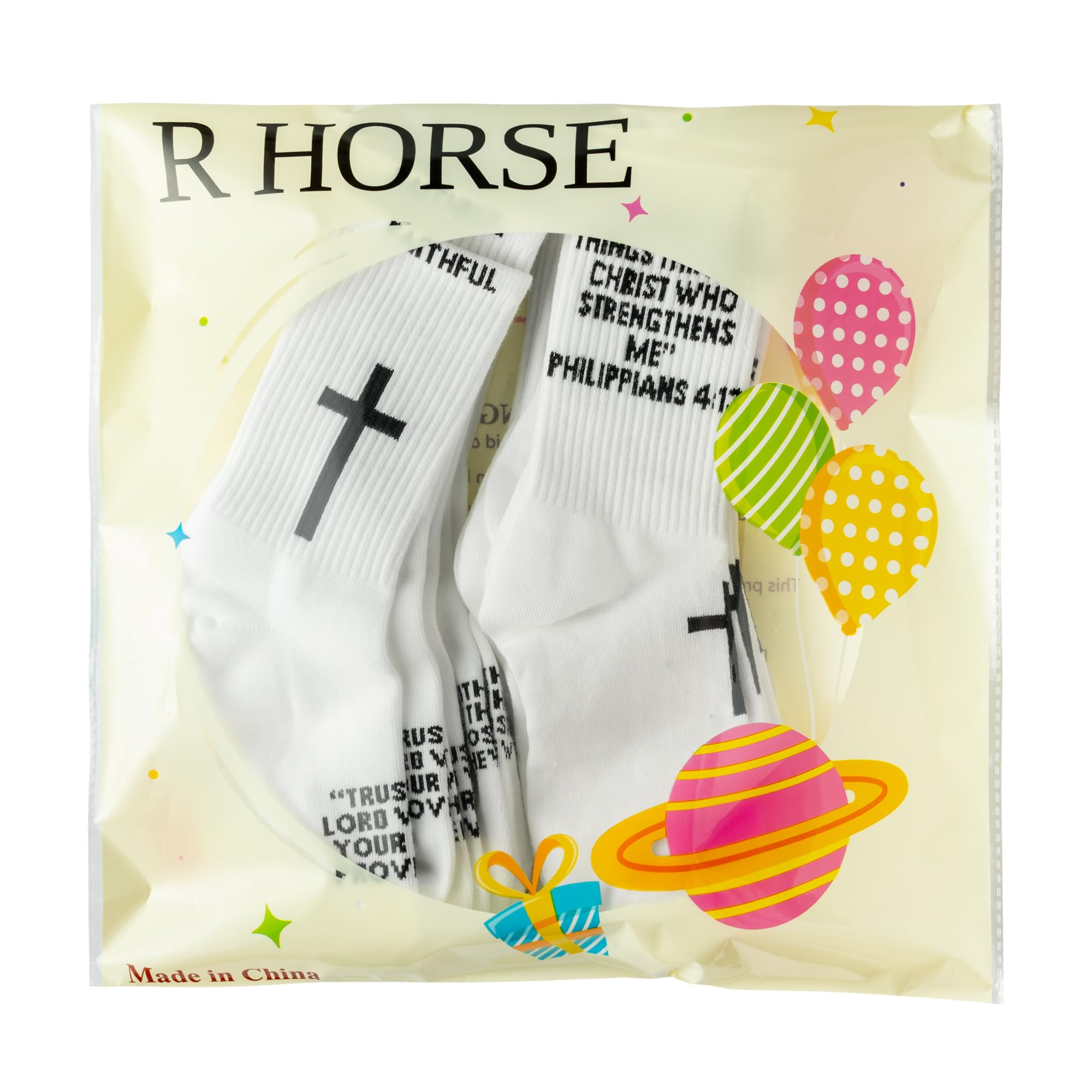 R HORSE Lot de 8 paires de chaussettes de football religieuses pour homme et femme, chaussettes de football antidérapantes en coton avec verset de la Bible, cadeaux de sport pour jeunes papas, cadeaux