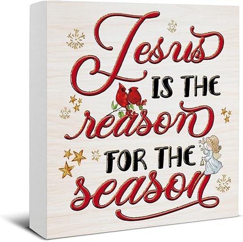 Miniatura 18 de Divertida decoración de Navidad, decoraciones navideñas para interiores, deseos de bastón de caramelo y besos de muérdago, letrero de madera rústico