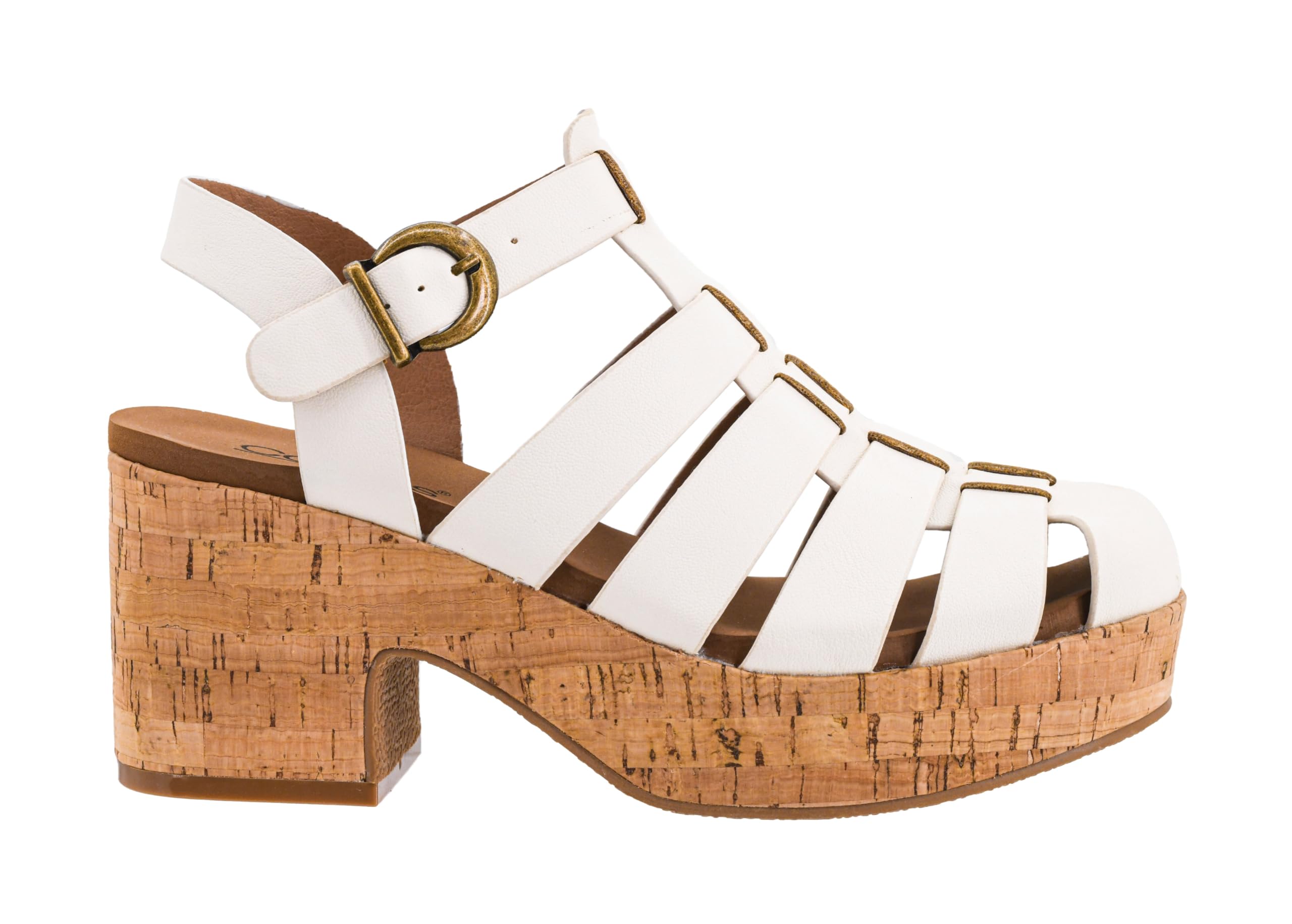 Corkys Footwear Women’s Fishin For A Compliment – A 2.5 Inch Heeled Sandal with Strappy Upper, an Adjustable Ankle Buckle, and Cushioned EVA Insoles