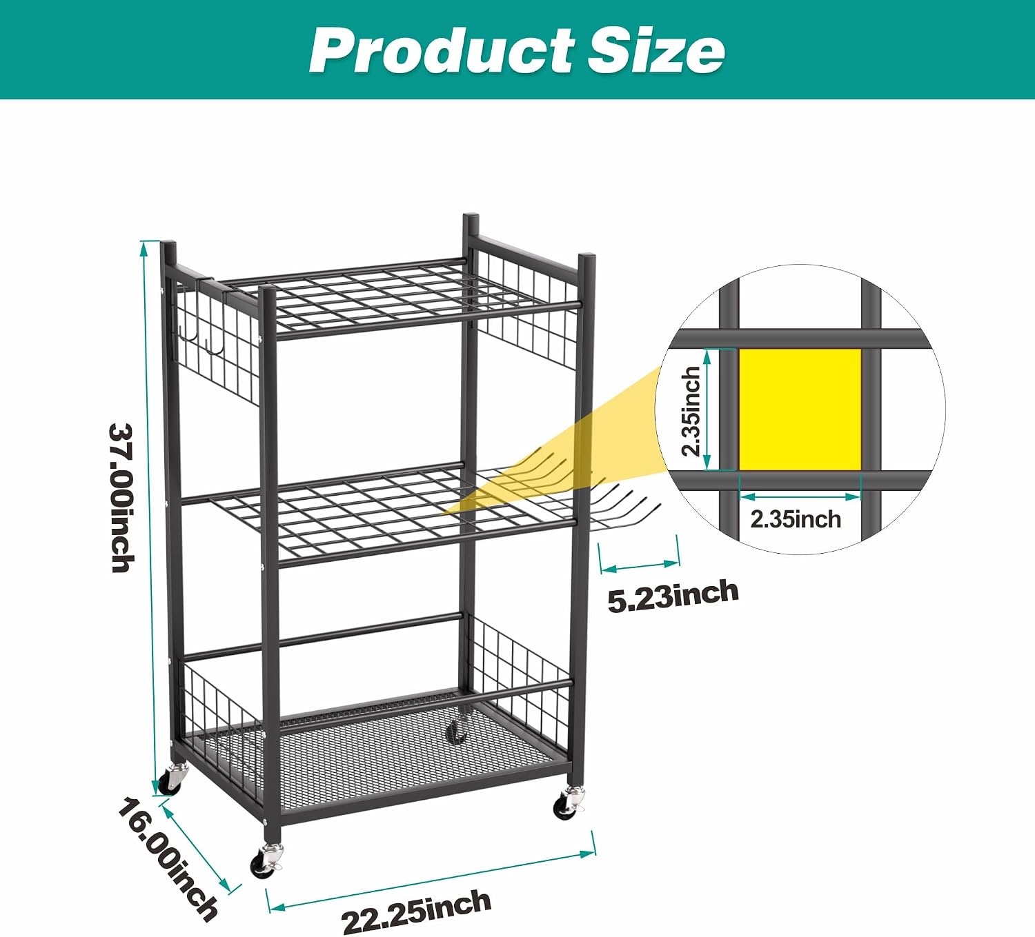 EVERHANGER Garden Tool Organizer, Garage Tool Storage Organi