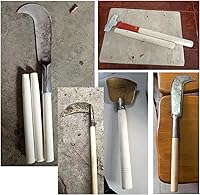 Vista 3 de Paquete de 3 martillos de trineo de 12 pulgadas de repuesto para mango de madera con agarre de hacha, hoz de acero, hoz, palas de madera dura