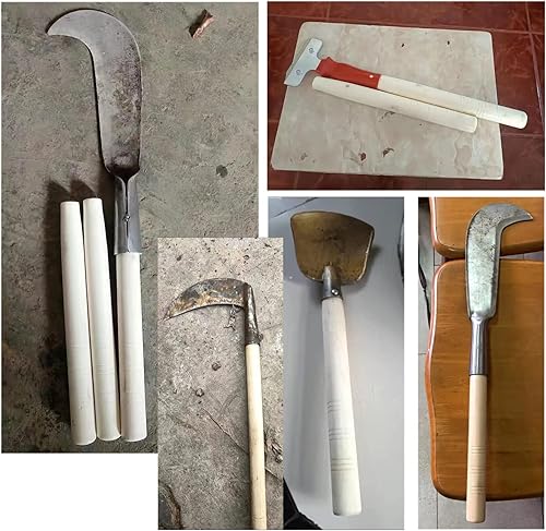 Miniatura 7 de Paquete de 3 martillos de trineo de 12 pulgadas de repuesto para mango de madera con agarre de hacha, hoz de acero, hoz, palas de madera dura, para