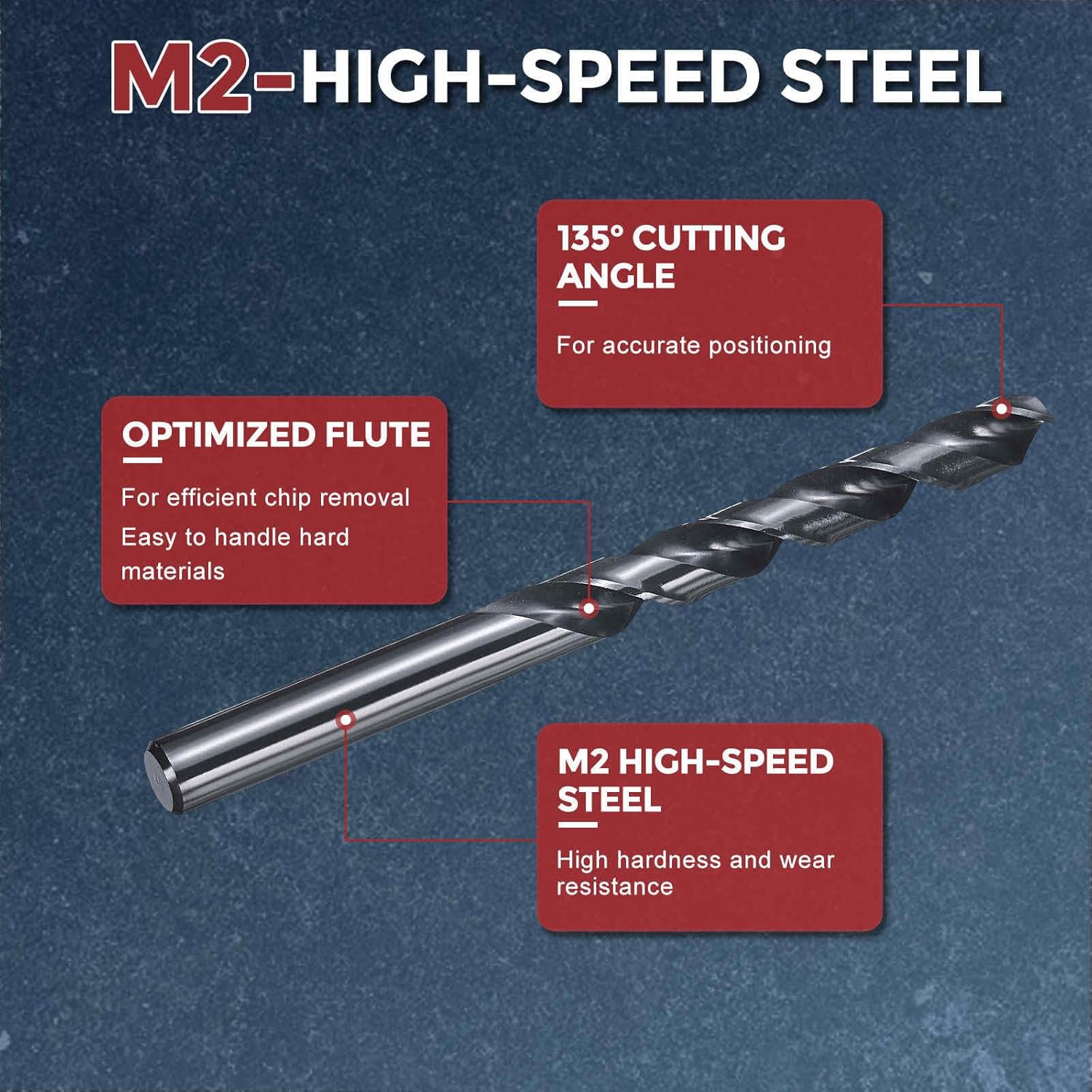 3pcs Drill Bit - [27/64" Diameter] 10.716mm M2 High Speed Steel Twist Cutting Tool for Machining Hard Metal Woodworking Handicraft Use, 135° Cutting Angle Nitriding Black