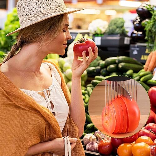 Miniatura 2 de Soporte para rebanadas de cebolla de acero inoxidable 304, soporte de cebolla para rebanar, cortador de verduras para papa y tomate, herramienta