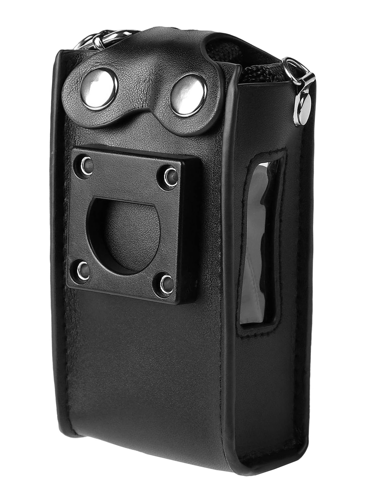 SUNDELY Carrying Case Holder Holster Pouch Bag PU Compatible with Motorola Radio Talkabout T62 Walkie Talkie with Strap D Ring & Clip on Belt Loop - Image 2