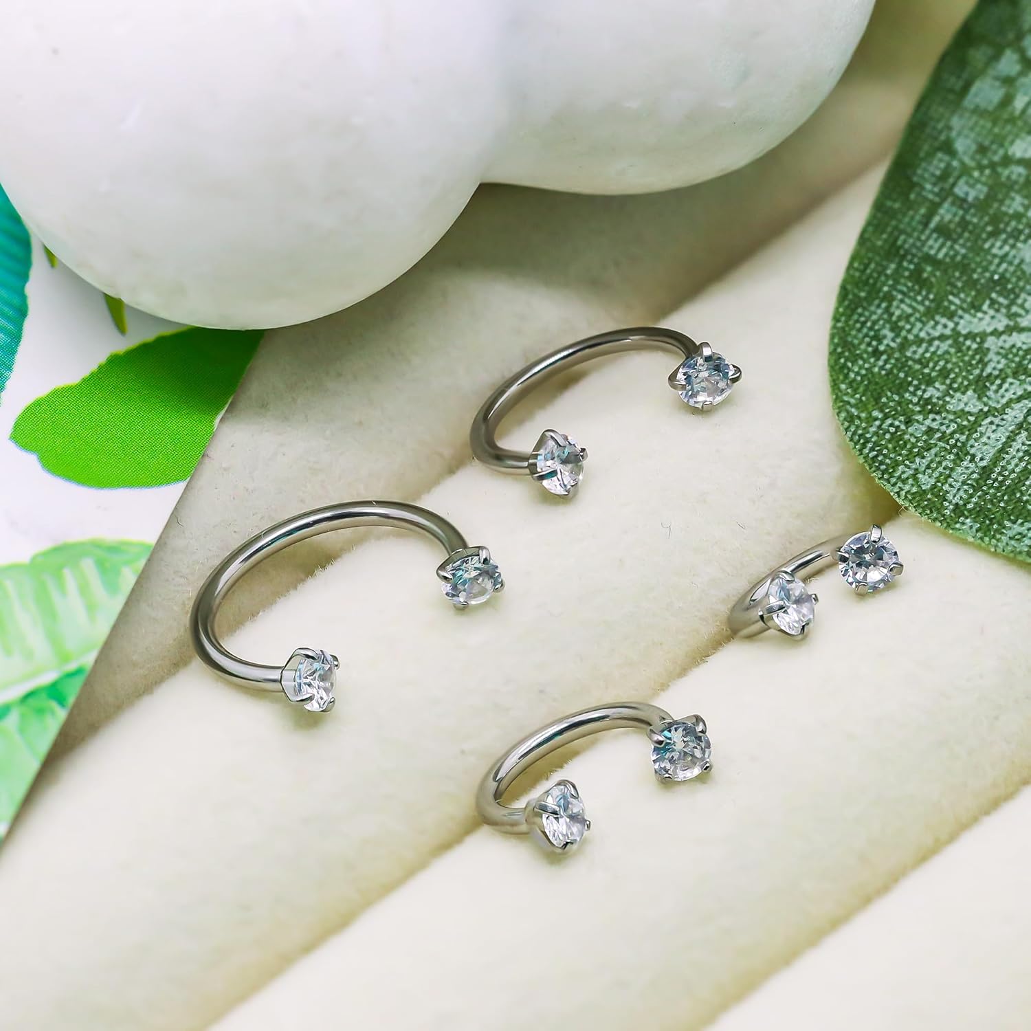 16G 18G 20G Internal Thread Horseshoe Nose Ring,316L Stainless Steel Circular Barbell Helix Snug Tragus Rook Daith Cartilage Earring Lip Ring Piercing Jewelry for Women Men 6mm 8mm 10mm 12mm - Image 7