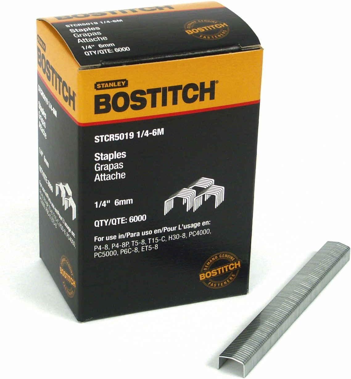Bostitch PowerCrown 1/4 in. L x 7/16 in. W Steel Wide Crown Staples 18 Ga. 6000 pk