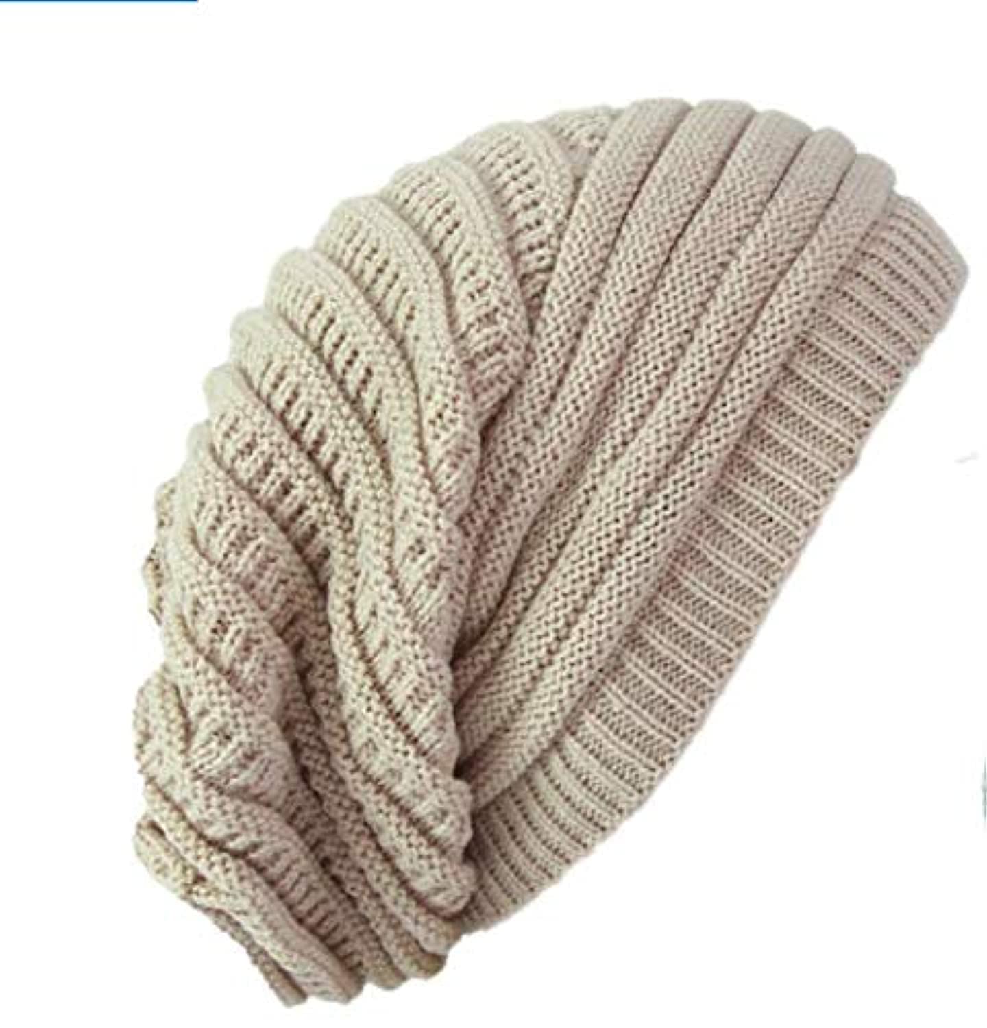 Stylish Soft Stretch Knitted Hip-hop Slouchy Beanie Cap for Women and Men - One Size - Camel