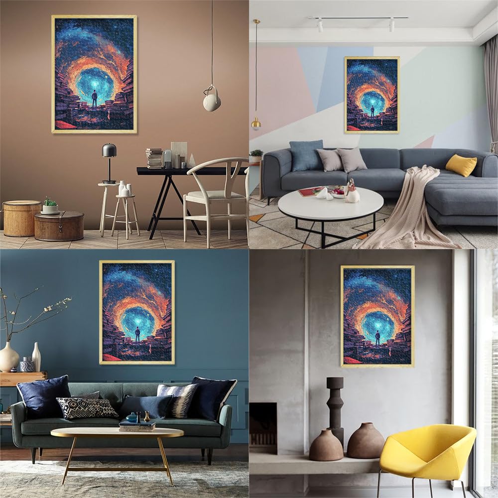 Univers surréaliste des Livres Puzzles pour Adultes de 2000 pièces Jeu de Quiz Offrir en Cadeau à Toute la Famille 70x100cm