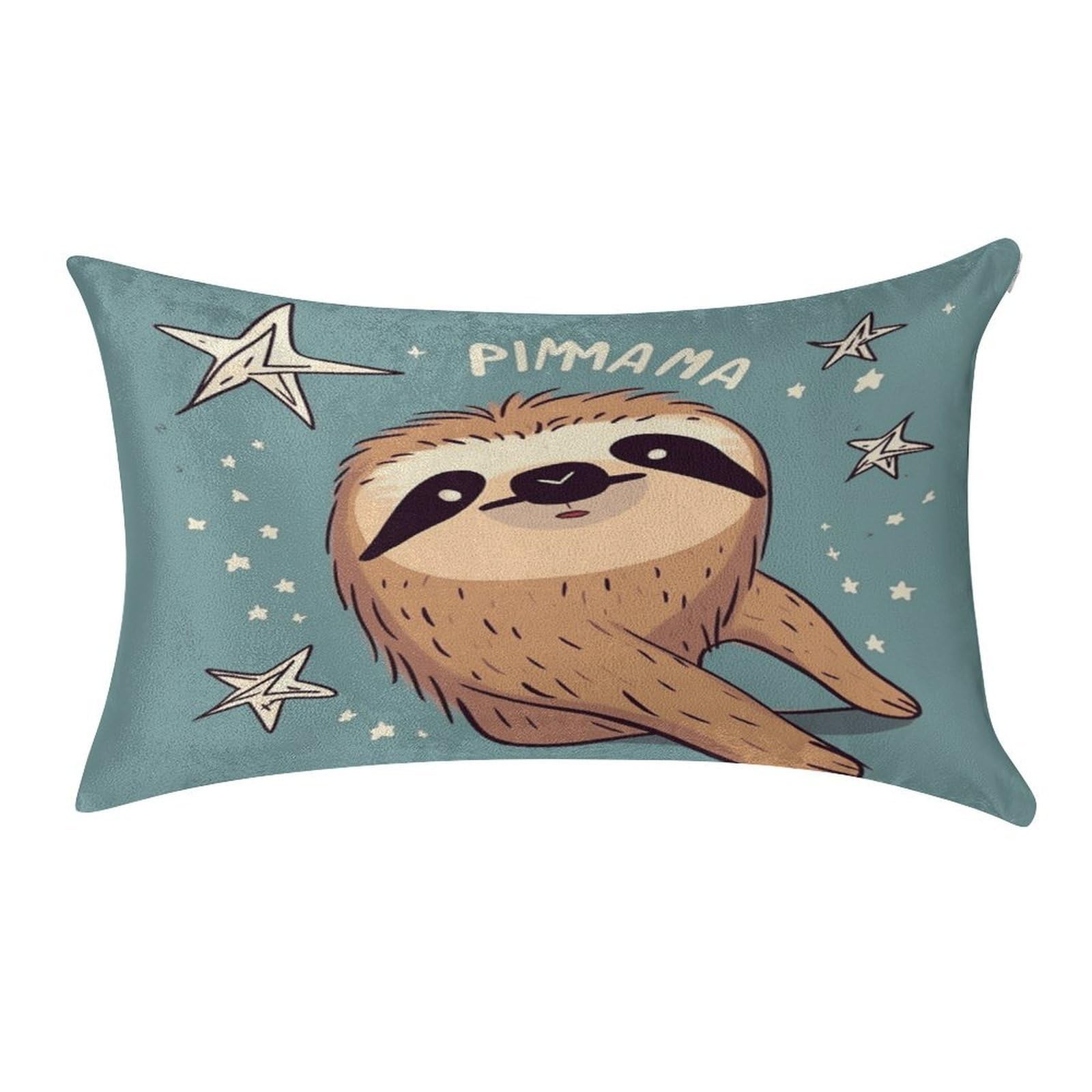 VstaDank Funny Sloth Stars Pillow Covers Rectangular Cushion Case Cozy Decorative Throw Pillowcase Luxury Lumbar Pillow Shells with Zipper Soft Velvet Pillows Shams 12 X 20 in
