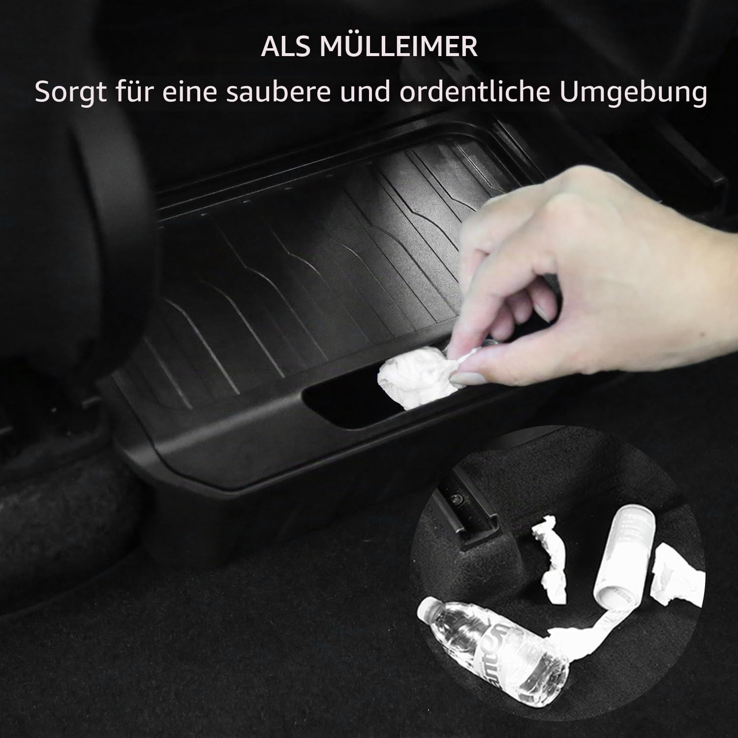 Arcoche Model Y Hinter Center Center Consore Kasten Backseat Beutel Tpe Unter Seat Bin Für Tesla Modell Y Accessories 2026 2025 2024 2023 2022 2021 2020