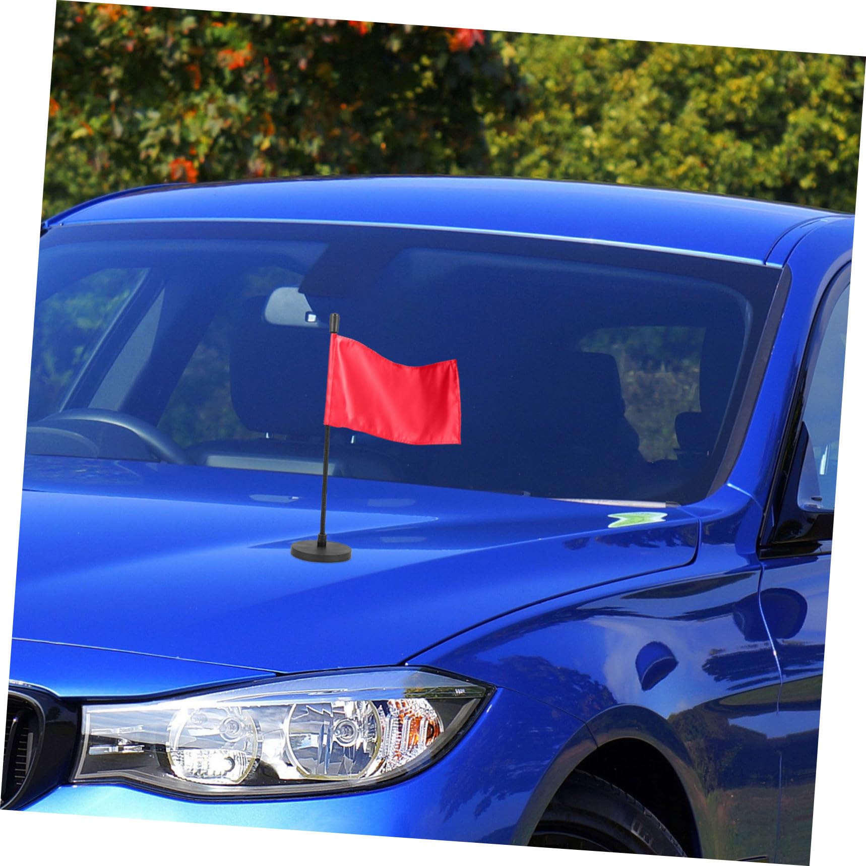 MERRYHAPY 2piezas Soporte de Asta de Bandera Magnético para Coche Base de Hierro, Fácil Instalación y Sujeción Firme, Adecuado para Banderas de Seguridad y Equipos, Uso en Techo de