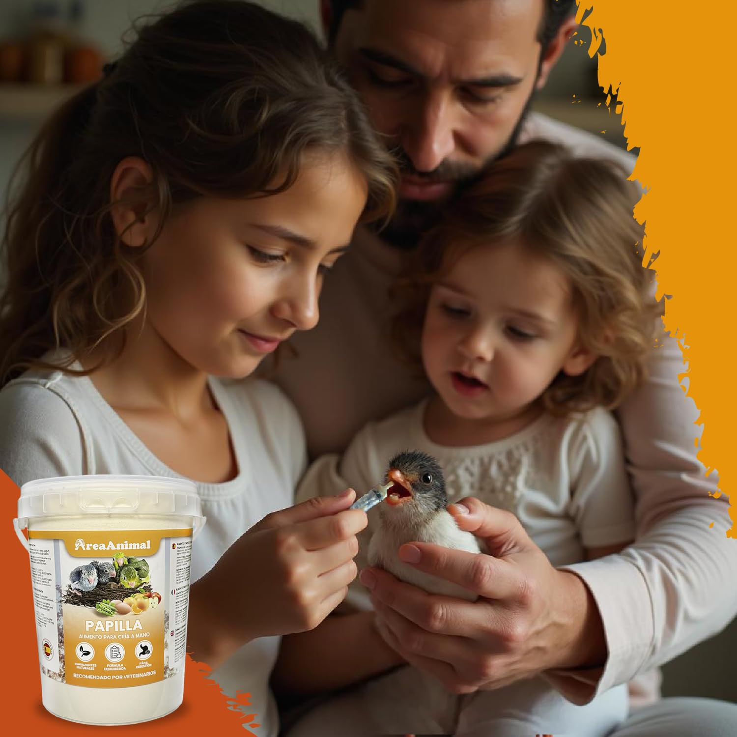 Papilla Pajaros 800G, Papilla Agapornis, Papilla para Jilgueros y Ninfas Papilleras, Alimento para Aves de Cualquier Tipo, Comida Agapornis, Comida Canarios... en Fase de Embuche