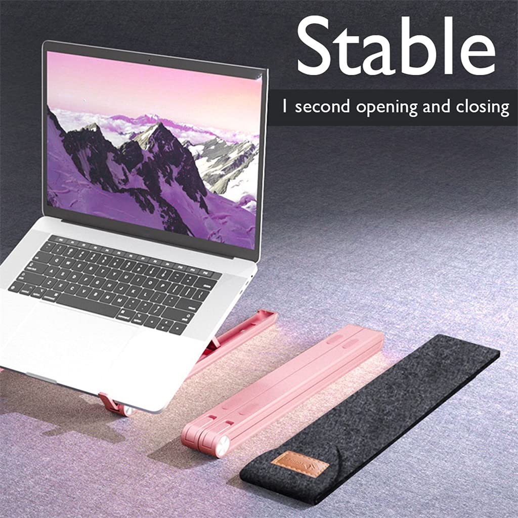 Supporto per laptop Supporto per supporto Riser Base per staffa portatile pieghevole regolabile in altezza per supporto per tablet PC notebook da 11-17 pollici(Blanco)