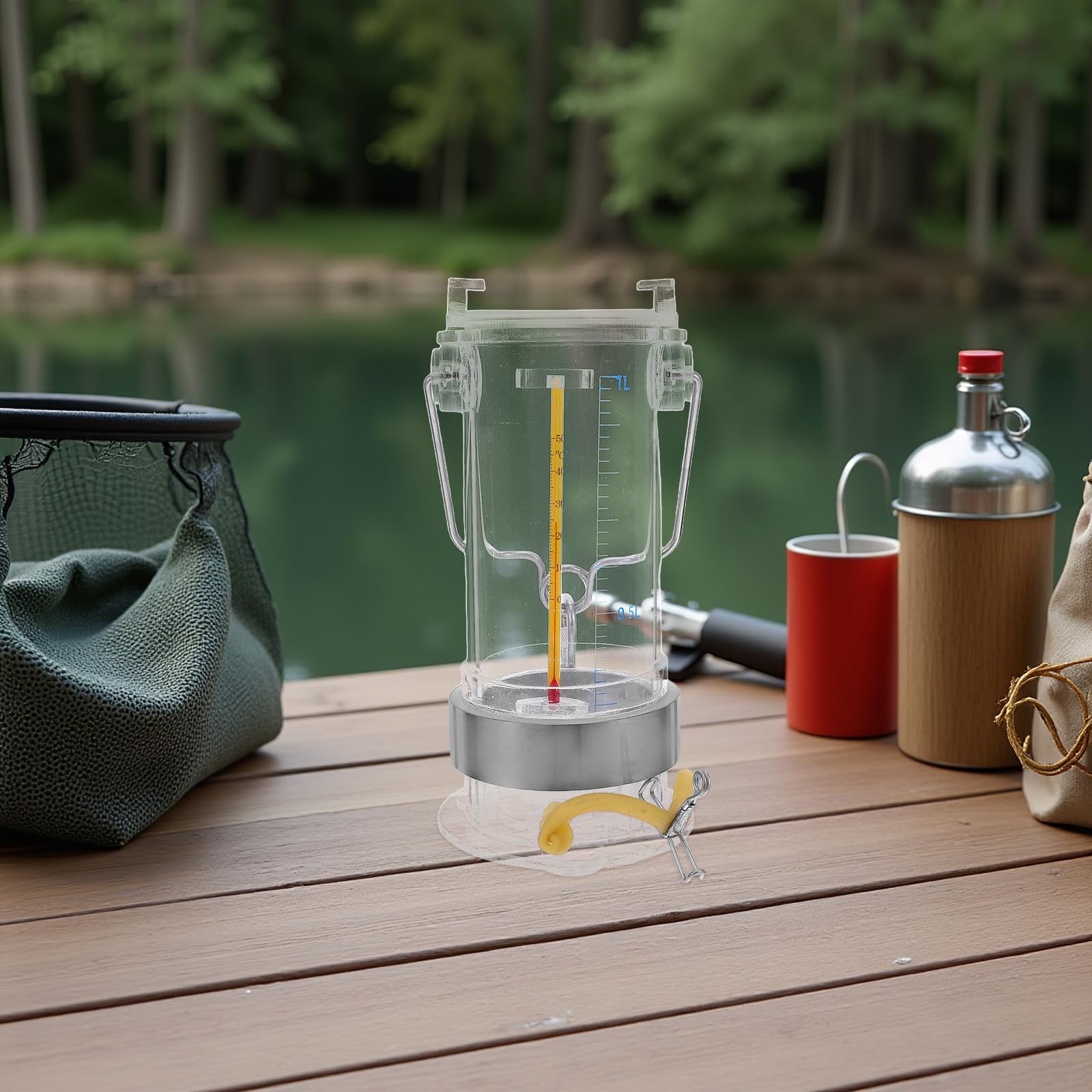 Gatuida Kit campionatore acqua marina: cilindro di campionamento acqua verticale portatile da 1 litro per test - Attrezzatura scientifica per la ricerca su fiumi, laghi e stagni