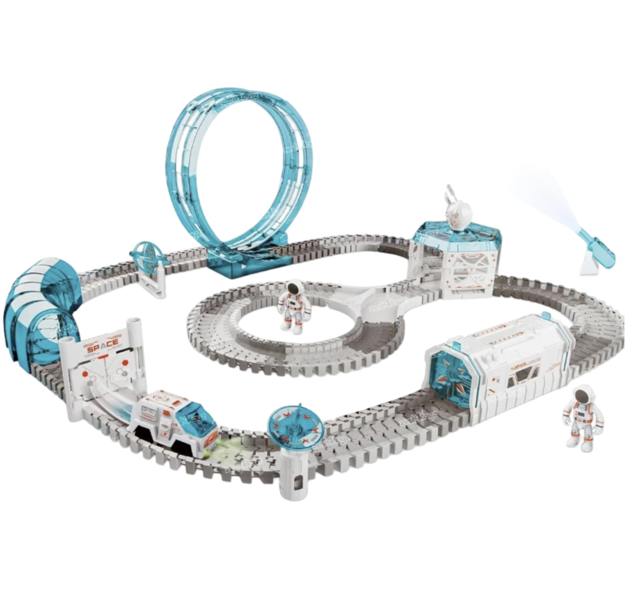 Lovzilly 143-Piece Space Train Track Sets with Mini Projector for Kids | Includes Toy Cars Tunnel with Door and Race Car Toys | Educational and Exciting Space Adventure Playset (B0CR98DWMF) Amazon Price History, Amazon Price Tracker