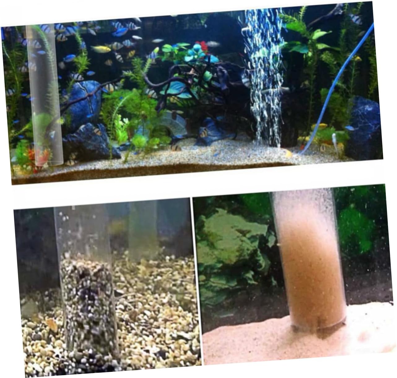 Aquarium Gravel Vacuum Siphon Cleaner Fish Tank Water Clarifier Easy Install