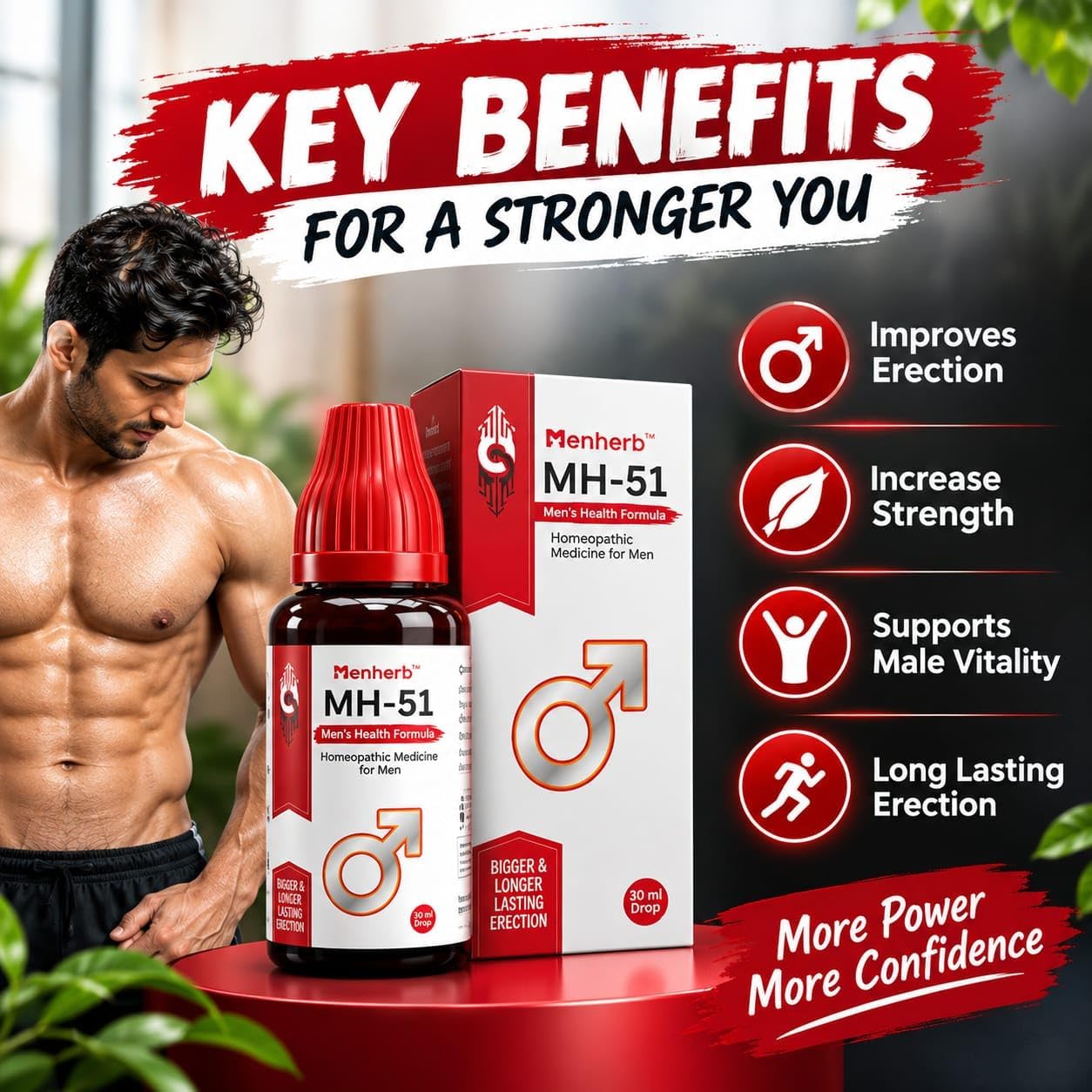 Menherbb MH-51 Men's Health Formula Drops | Natural Daily Wellness, Vitality & Stamina Support for Men | Herbal Energy Booster | 30 ml — Amazon image 4