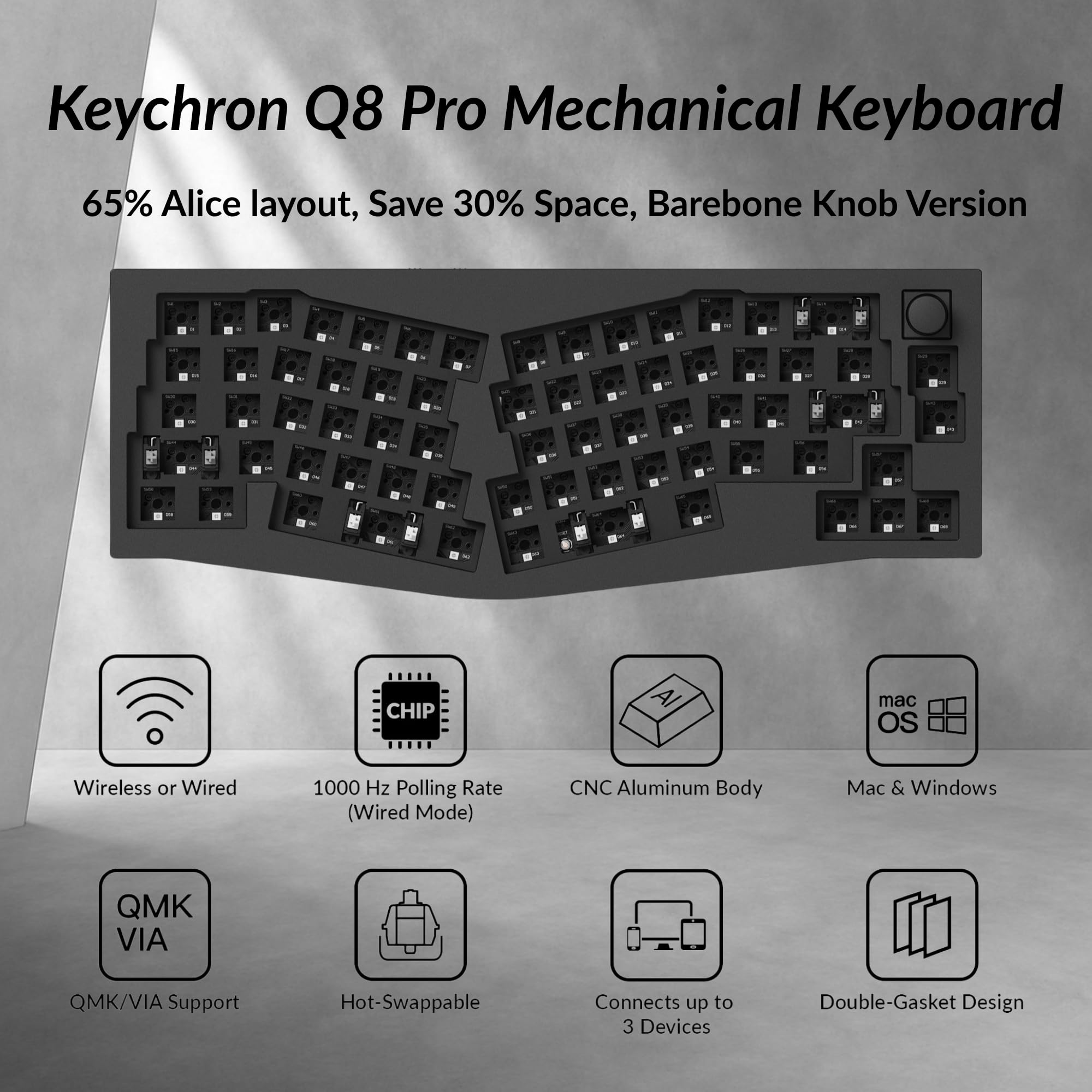 Amazon.com: Keychron Q8 Pro QMK/VIA Programmable Custom Mechanical