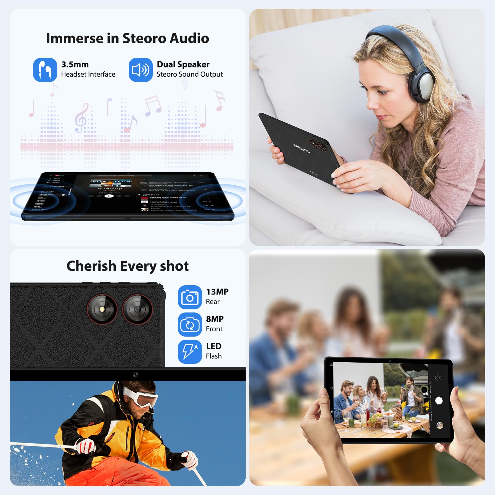 2026 Android 16 Tablet 11 Pouces, 36GB RAM+512GB ROM, SIM 4G & 5G WiFi, Octa Core 2.0GHz, 13MP+8MP, 2000 * 1200/WidevineL1/8000mAh/BT5.0/OTG/GPS-Tablette avec Clavier (Noir)