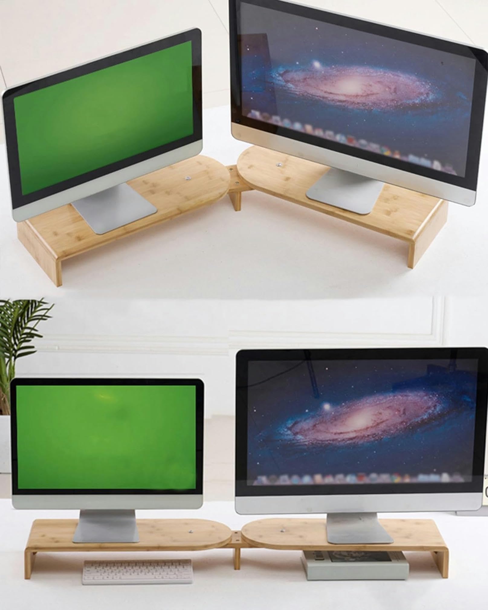 Support double moniteur d'angle pivotant pour ordinateur et imprimante