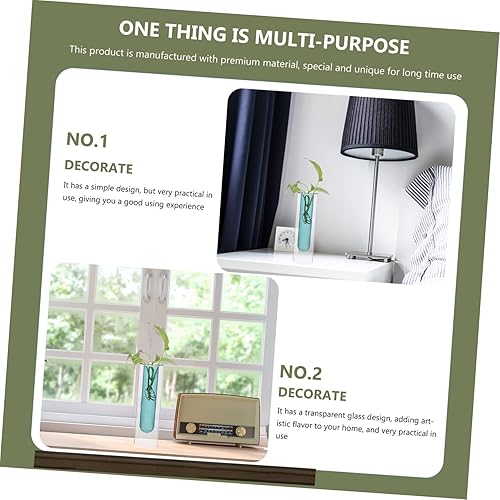 Miniatura 3 de Jarrón de tubo de ensayo hidropónico, bulbo de disposición floral, botella de moda, florero floral de agua de doble capa, florero de exhibición de