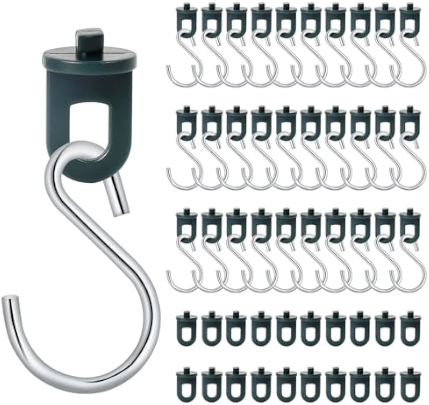 NALACAL 100Pcs Greenhouse Clips with Hooks, Sturdy Plant Holders with High Load Capacity, Hanging Devices for Greenhouse, Eyelets for Greenhouse Rails, Trellis Clips for Your Greenhouse and Paradise