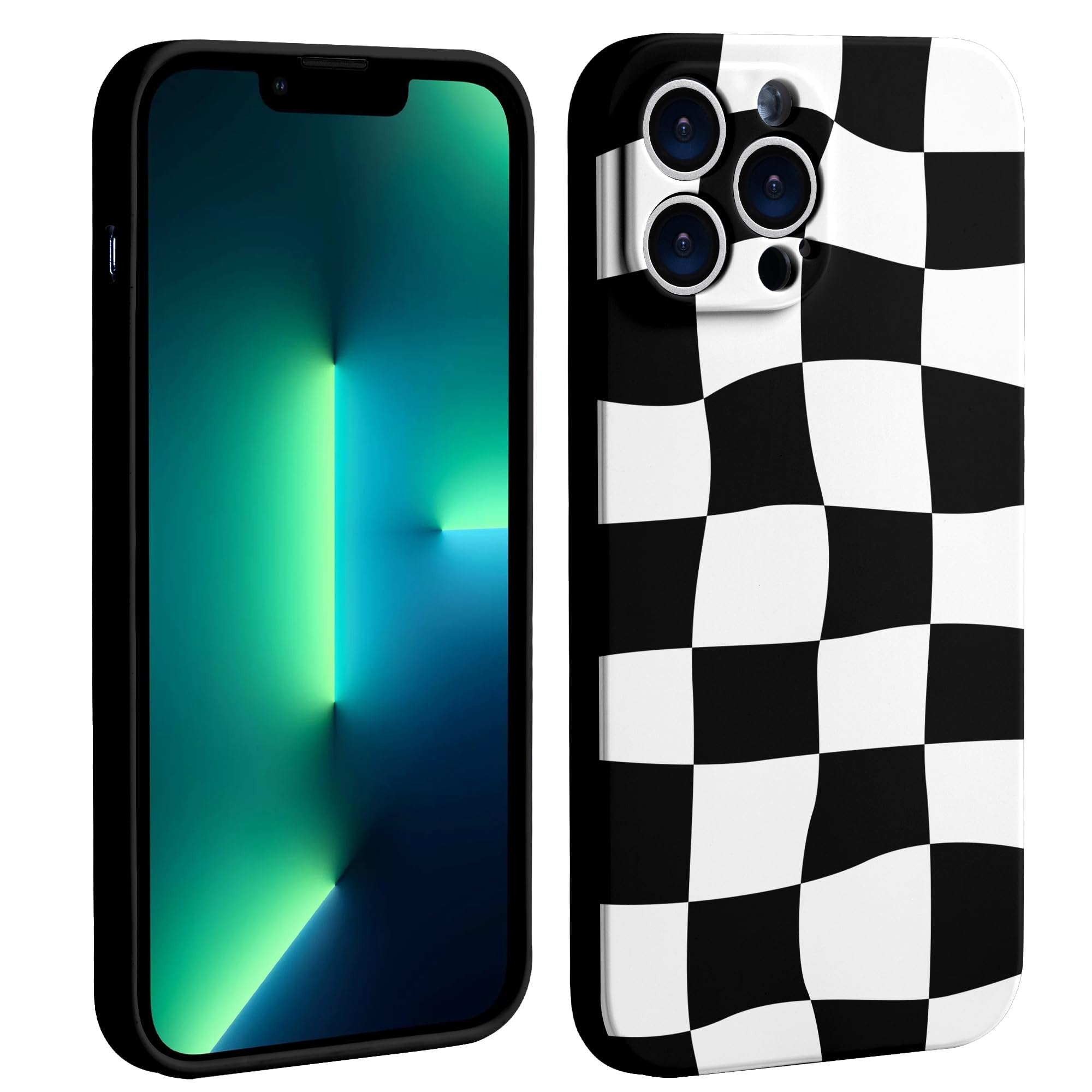 WMFLLNL Checkered Phone Case for iPhone 16 Pro Max Case for Girls Women Soft Slim Shockproof Cute Print Design Cases Compatible with iPhone 16 Pro Max