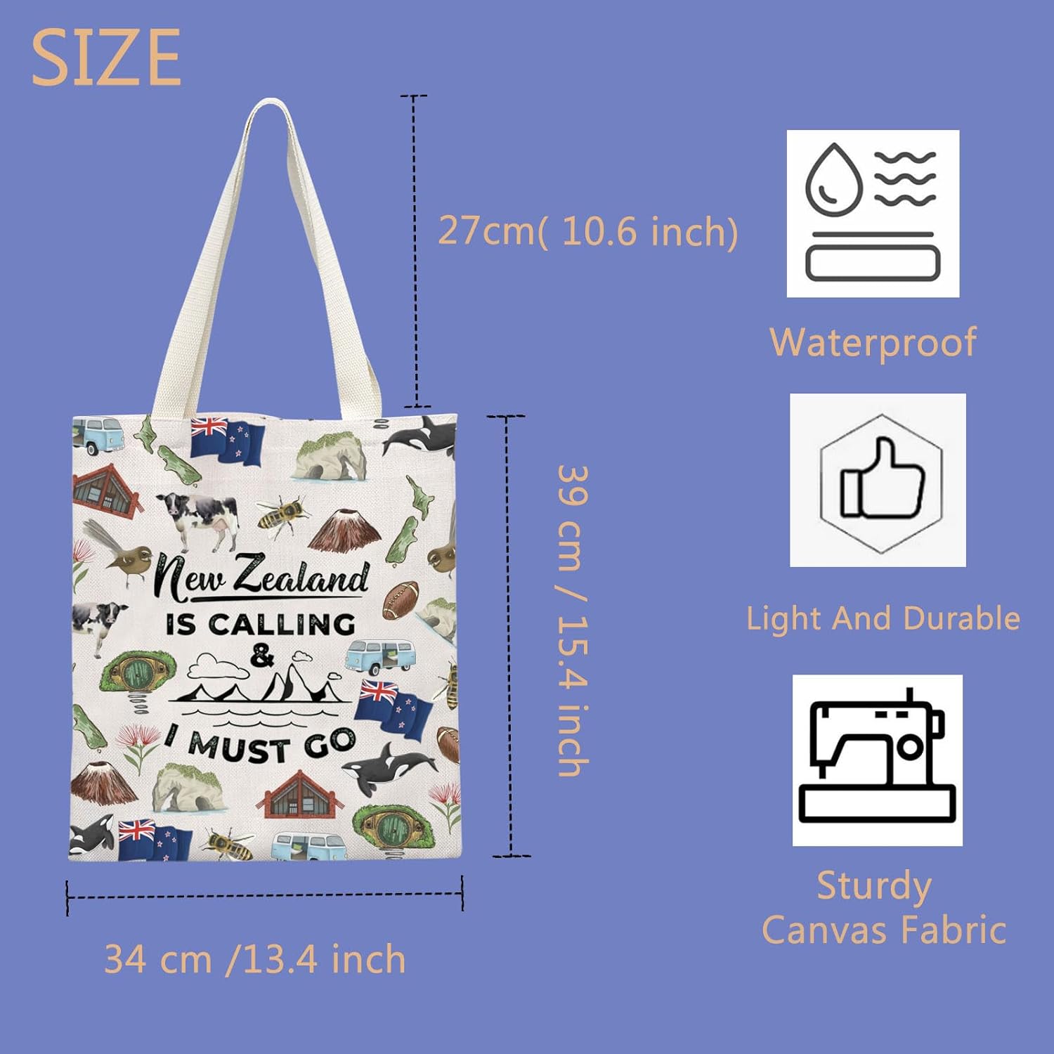 TIIMG New Zealand Inspired Gift Lover Tote Bag - New Zealand Is Calling And I Must Go - Image 4