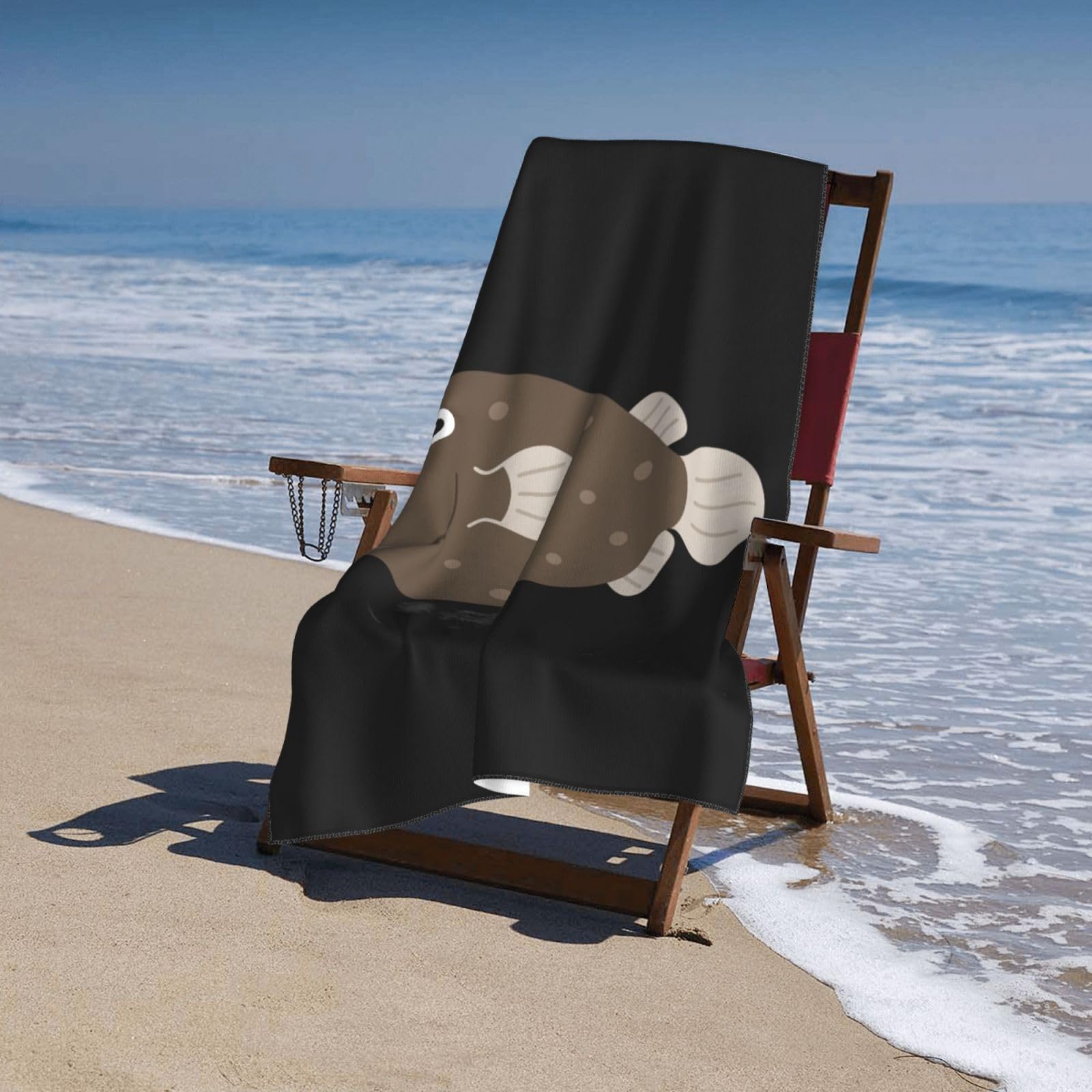 Amazon｜バスタオル 魚類 チョウチンアンコウ アニメ タオル フェイス