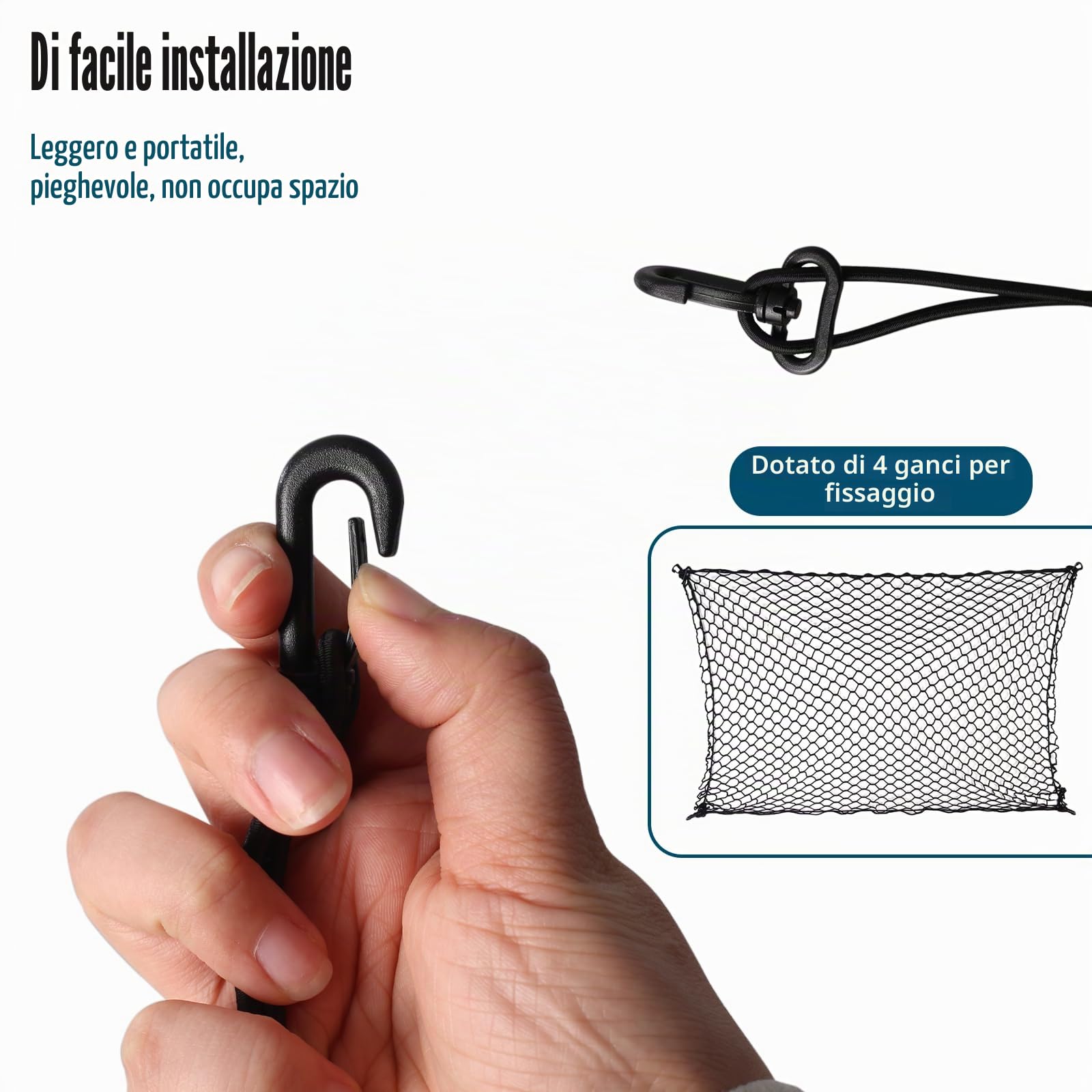 120×70 cm Barriera Rete Auto per Cane, Rete Macchina per Cani Bagagliaio, Porta Barriera Veicolo Regolabile Protettiva per Cani Mesh Sicurezza per Camion SUV Auto