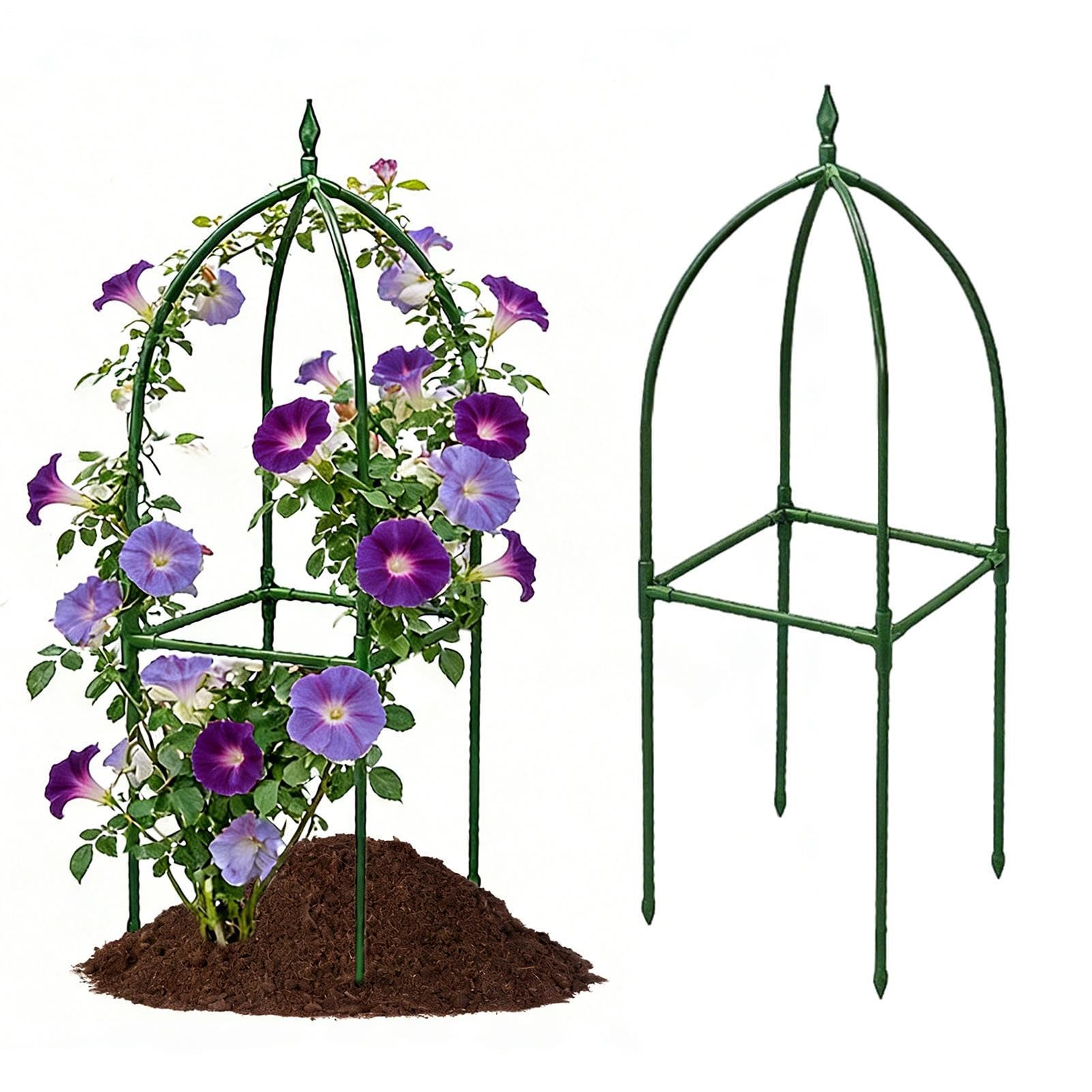 Support d'obélisque vertical réglable pour tuteurer vos plantes sans risque de chute