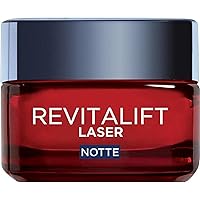 L'Oréal Paris Crema Viso Notte Revitalift Laser, Per Tutti i Tipi di Pelle
