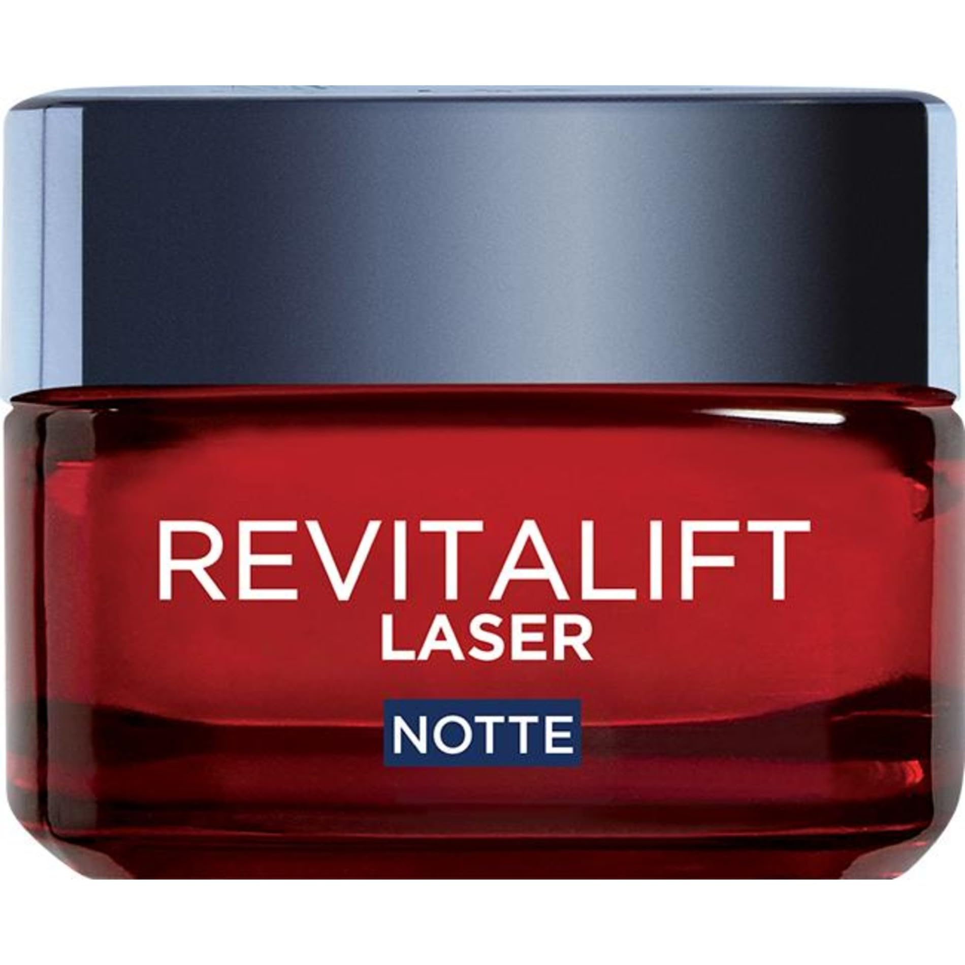 L'Oréal Paris Crema Viso Notte Revitalift Laser, Per Tutti i Tipi di Pelle, Azione Antirughe e Anti-Età, Pelle più Soda e Tonica, Con Acido Ialuronico, Vitamina C e Pro-Retinolo, 50 ml
