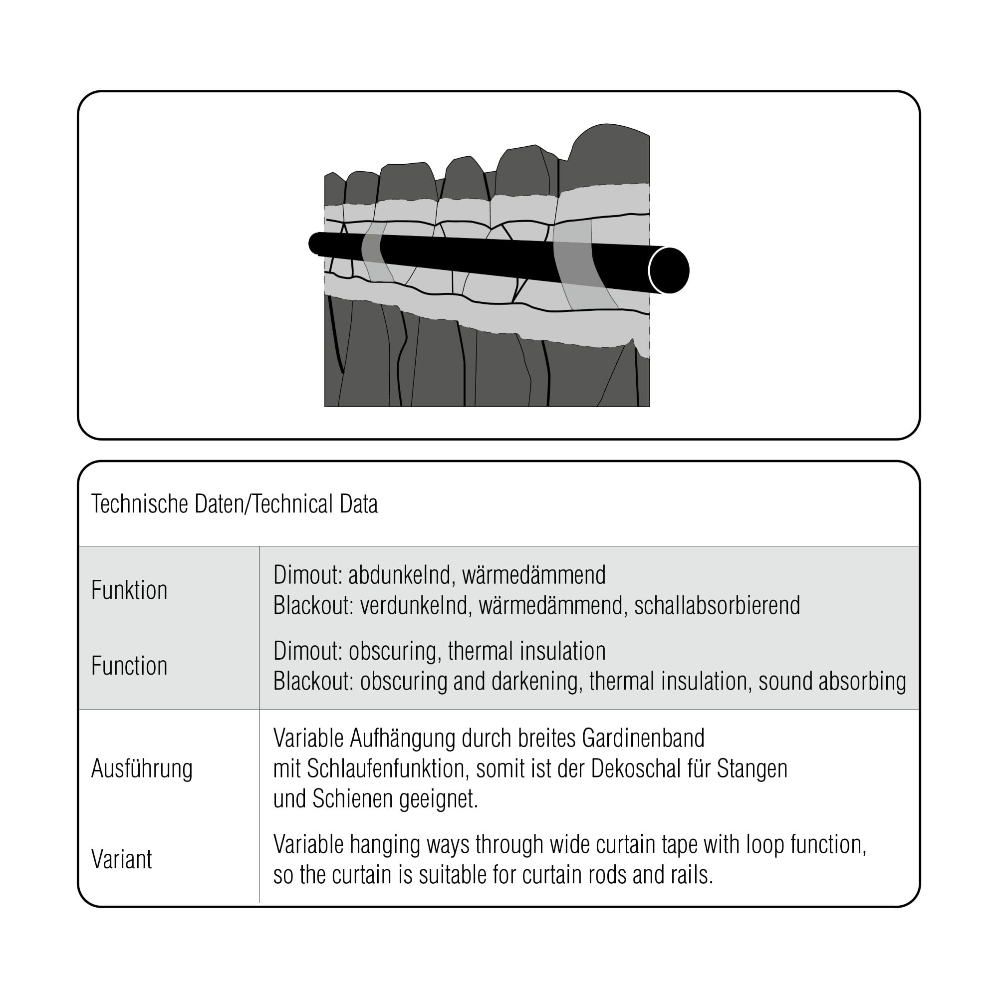 Sehlbach Fertiggardine mit Gardinenband, Blackout glänzende Struktur, Braun, 135 x 245 cm Gardinen, Energiesparend Im Winter, Wärmeabweisend Im Sommer, Schallabsorbierend, Öko-Tex Zertifiziert