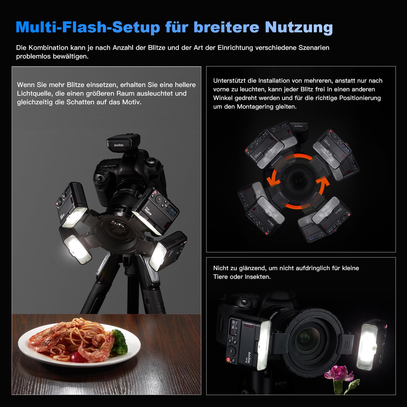 GODOX MF12-K2 Macro Flash Flash con GODOX XproII-S e filtro colorato, 2,4 G Wireless Control, modalità TTL/M, batteria al litio da 3,7 V/6,29 W, compatibile con Nikon, Sony, Canon, Fuji, Olympus e