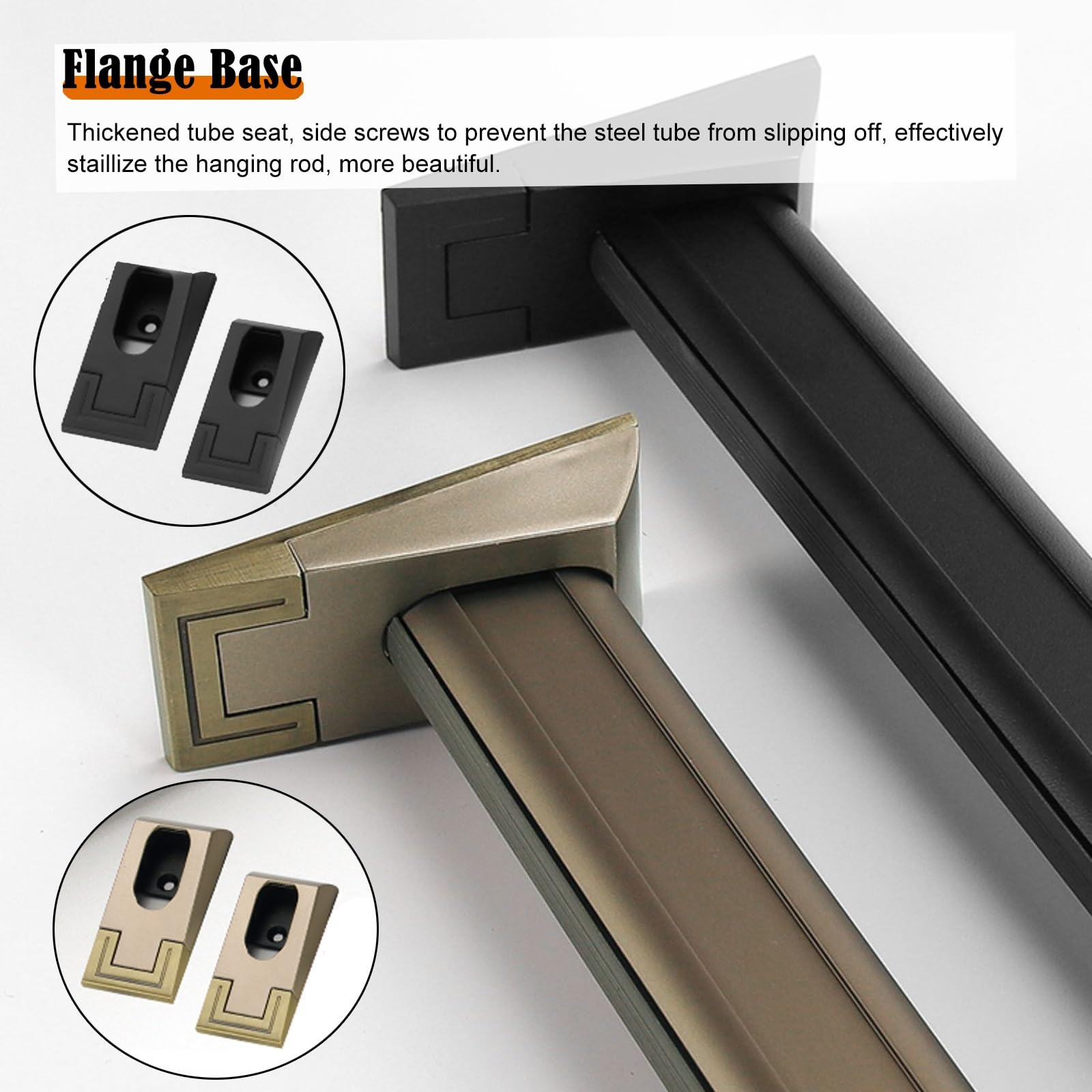 Kleiderstange Schrank Quadratische robuste Schrankstange, Garderobenstange aus Aluminiumlegierung for Schrank-Kleiderstange, 15 22 50 65 70 Zoll Schrank-Handlaufstangen for Schuhschrank, Schrank, Büch