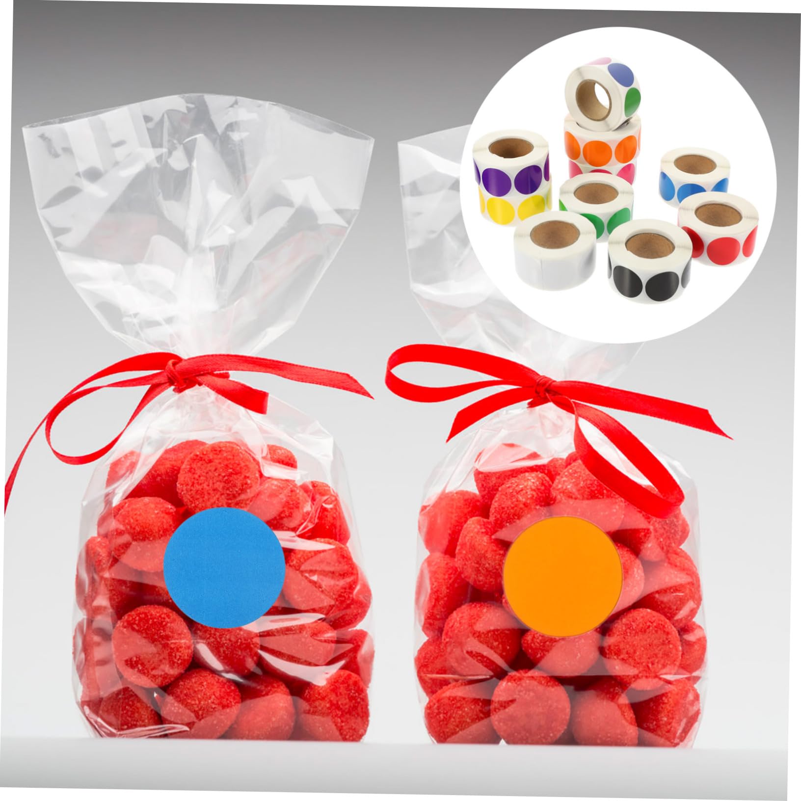 Angoily 10rotoli Etichette Adesive Pois Colorati Di Adesivi Circolari Etichette Di Classificazione Per Uso Domestico Scolastico e Ufficio Senza Residui Colla Comode Per Etichettare Articol