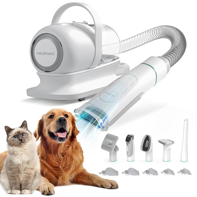 Neakasa Kit profesional de aseo para perros autolimpiable, 13000Pa P1 Pro, aspiradora para perros