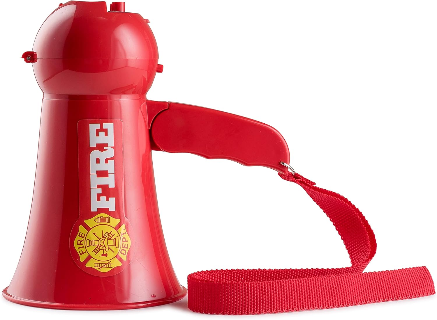 Dress Up America Firefighter Megaphone for Kids - Red Fireman Megaphone Bullhorn with Siren Sound - Image 2