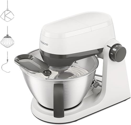 Kenwood Multi Tasker Impastatrice Planetaria con Testa Sollevabile, Ciotola 4,3L, Capacità 1,7 kg Impasto, con accessorio Frullatore, Attacco Accessori e Paraschizzi