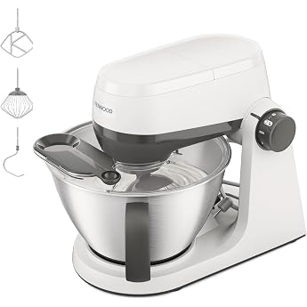 Kenwood Multi Tasker Food Processor 1000 W Motor 44% Quiet* 4.3 L Mixing Bowl with Handle 1.7 kg Dough Capacity 7 Speeds Stirring Arm Lift Accessory Compartment Splash Guard White KHC30.000WH