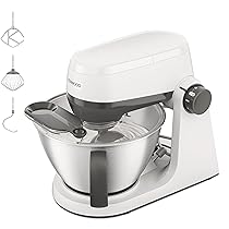 Kenwood Multi Tasker – Impastatrice Planetaria con Testa Sollevabile, Ciotola 4,3L, Capacità 1,7 kg Impasto, con accessorio Frullatore, Attacco Accessori e Paraschizzi, Bianca (KHC30.000WH)