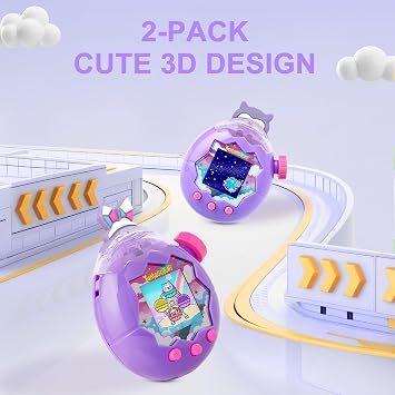 たまごっちパラダイストップカバー用 2個パック 3d かわいい かわいい クリア ハード 交換用 蓋 たまパラダイスアクセサリー Diy 改造 修理 半透明パープル 2スタイル