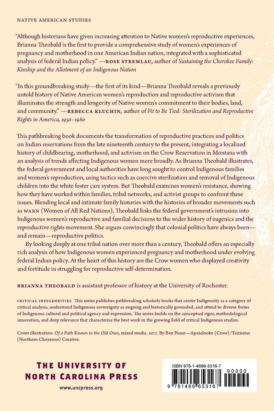 Reproduction on the Reservation: Pregnancy, Childbirth, and Colonialism in the Long Twentieth Century (Critical Indigeneities)