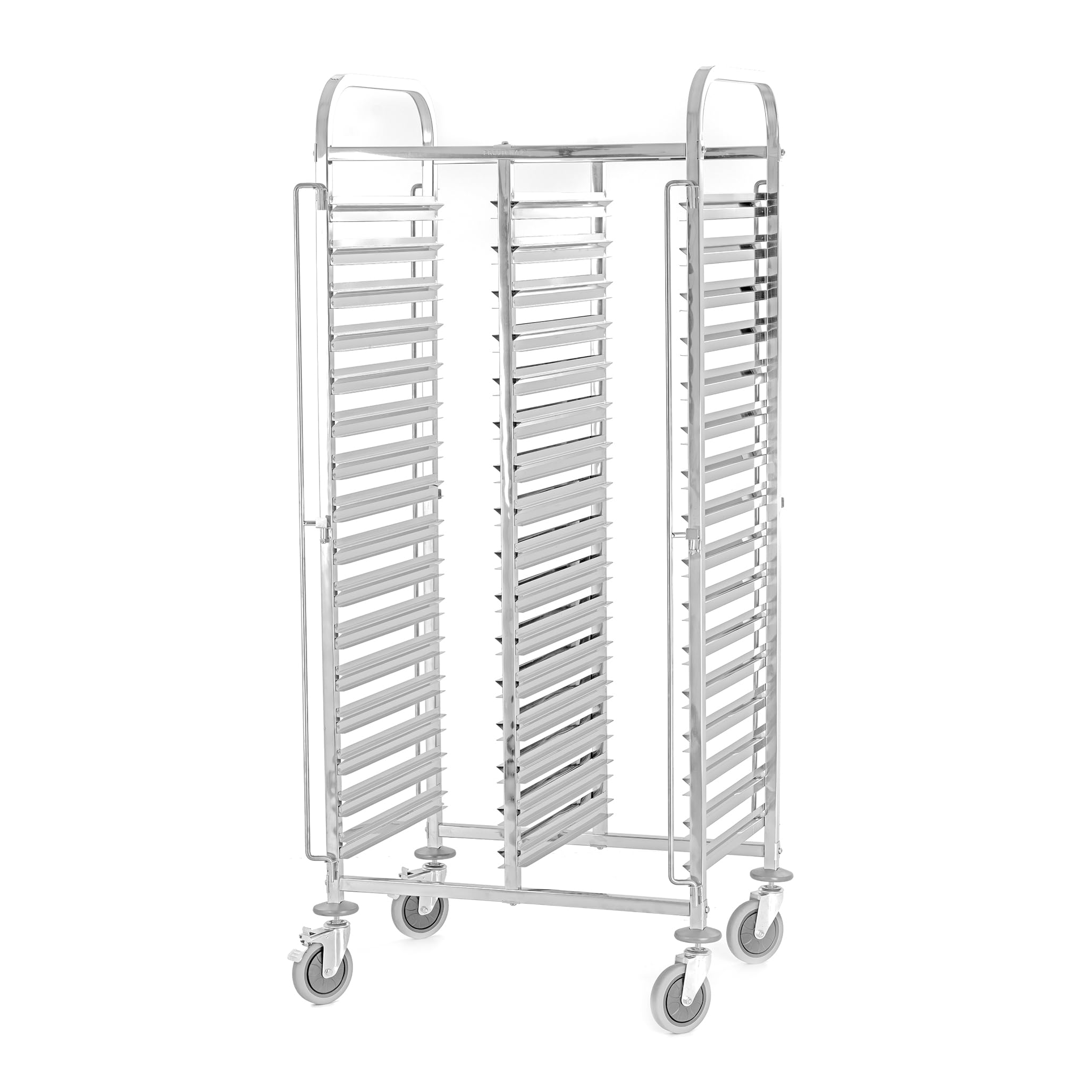 TECHNICA Prestona Edelstahl Transportwagen 32xGN 1/1 - Gastronormwagen 550x740x1735 mm - Wagen - Tablettwagen - Regalwagen - Einschübe Gastro - Rollbehälter - Servier Trolley - Profi Catering Lager
