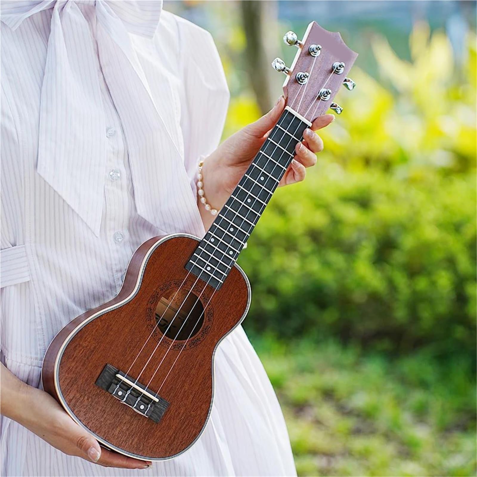 Początkujący Ukulele 21 Calowy Zestaw Ukulele Wysokiej Częstotliwości Dla Początkujących W Stylu Gitary Hawajskiej